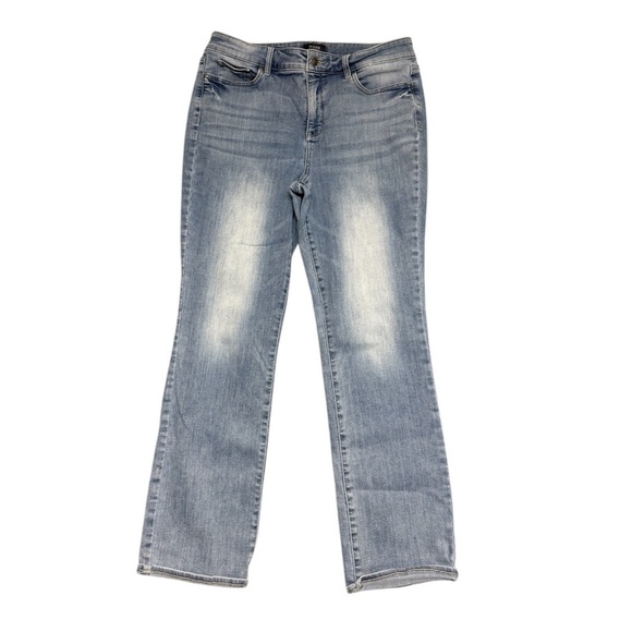 NYDJ‎ Marilyn Straight Leg Light Wash Denim Jeans - Size 14 - Picture 1 of 13
